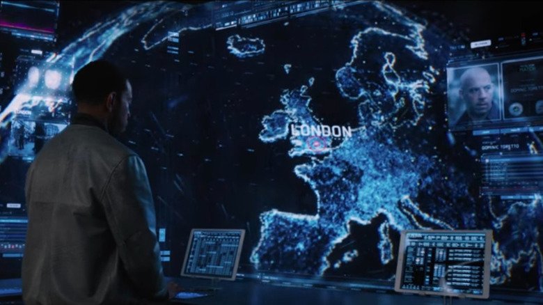 Tig uses the God Eye to track down Doom in The Fate of the Furious