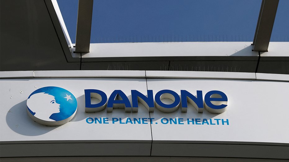 Logo of the French food group Danone
