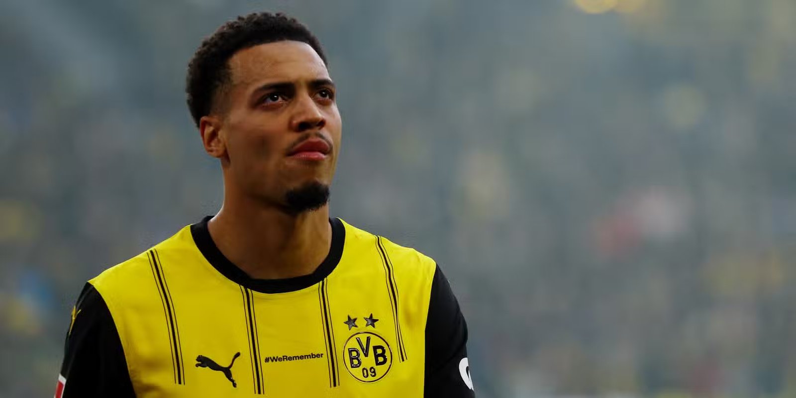 Felix Nmecha, Borussia Dortmund player, leaves the field